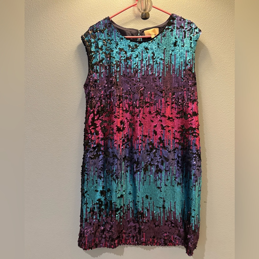 Multicolor Sequin Sleeveless Dress